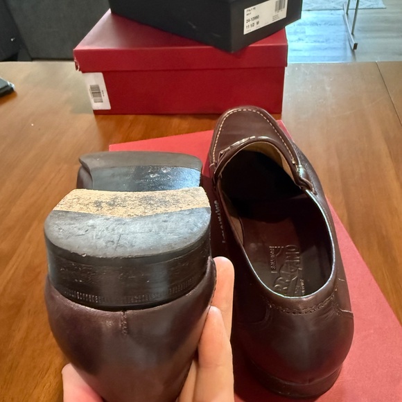 Salvatore Ferragamo “Horse -Bit” Brown Loafer Men’s size 10 pre-owned. - Picture 9 of 10